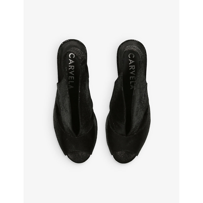 Shop Carvela Comfort Women's Blk/other Arabella Cut-out Leather Sandals