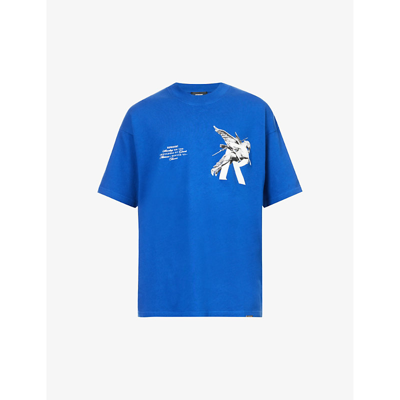 Shop Represent Men's Cobalt Giants Relaxed-fit Cotton-jersey T-shirt