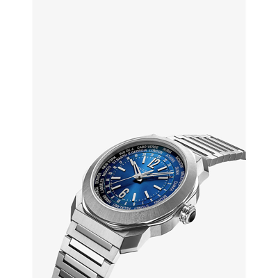 Bvlgari Mens  Oc41c3sswt Octo Roma Worldtimer Stainless-steel Automatic Watch In Stainless Steel
