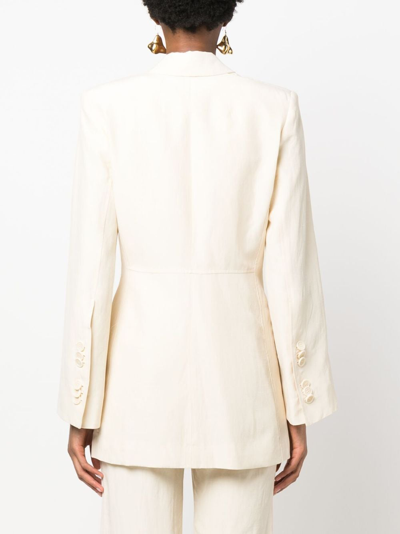 Shop By Malene Birger Porter Single-breasted Blazer In Neutrals