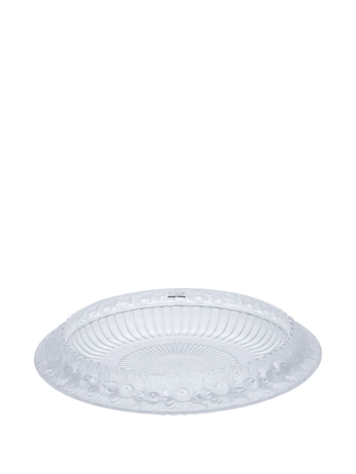 Shop Lalique Marguerites Crystal Bowl In Neutrals
