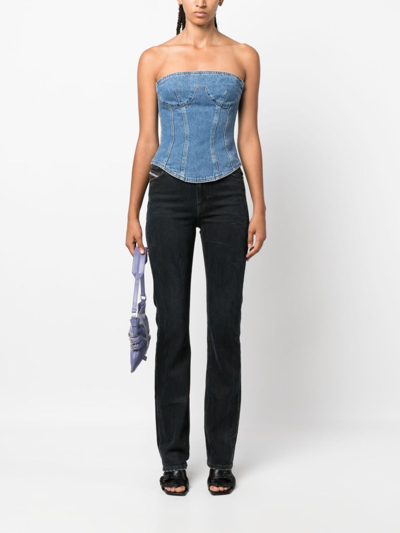 Diesel Logo-patch Cotton Jeans In Black