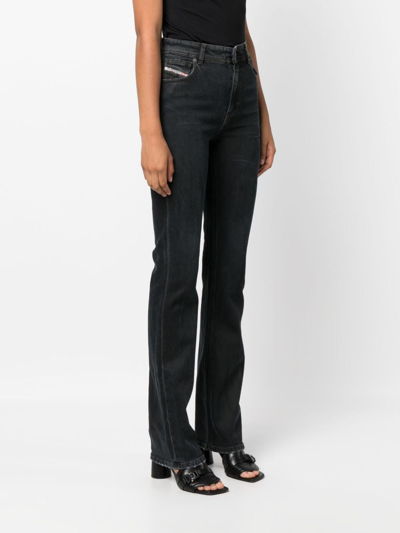 Diesel Logo-patch Cotton Jeans In Black
