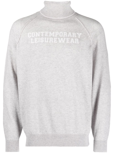 Shop Eleventy Contemporary Leisurewear Cashmere Jumper In Grey