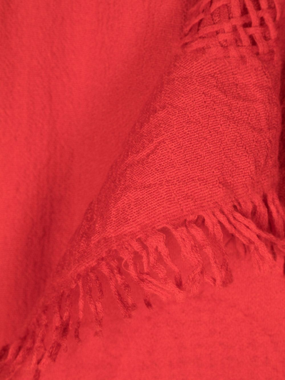 Shop Y's Interlock-weave Wool Scarf In Red