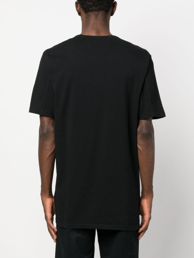 Shop C.p. Company Logo-print Cotton T-shirt In Black