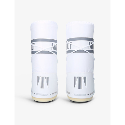 Moon Boot Icon Shell And Faux Leather Snow Boots In White