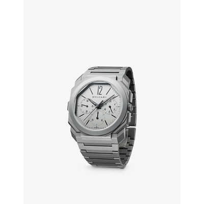 Shop Bvlgari Mens Titanium 103068 Octo Finissimo Titanium Automatic Watch