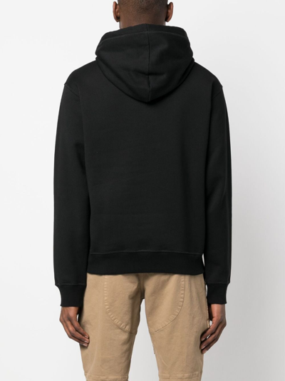 Shop Dsquared2 Logo-print Cotton Hoodie In Black