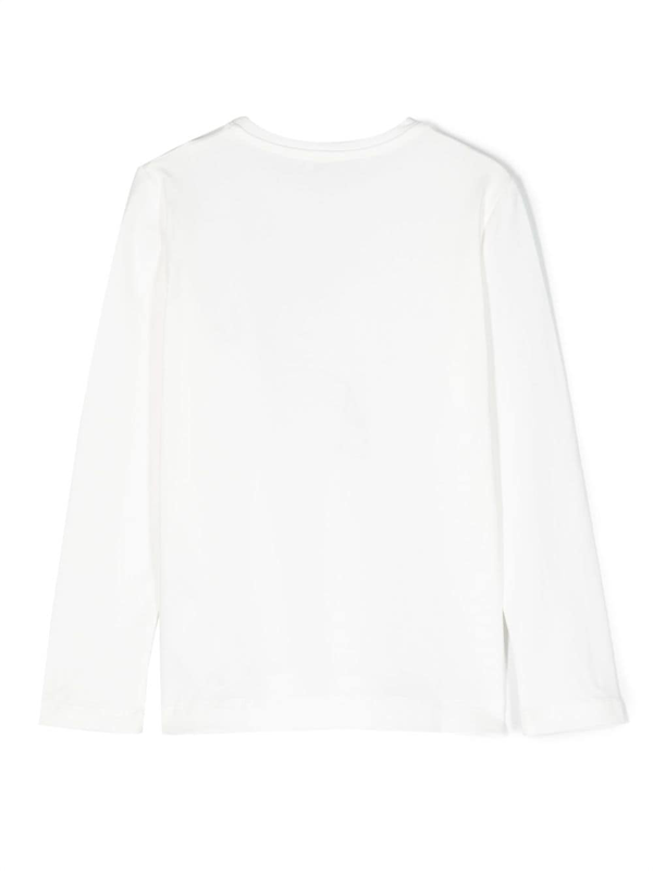 Monnalisa bow-detail stretch-cotton sweatshirt - White