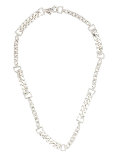 Shop Maria Nilsdotter Chaos Chain Necklace In Silver