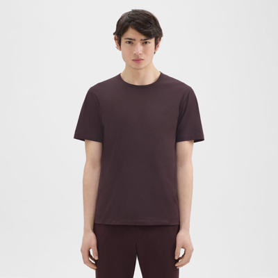 Shop Theory Precise Tee In Luxe Cotton Jersey In Malbec