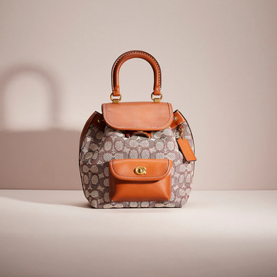 Coach Restored Riya Backpack 21 In Signature Textile Jacquard