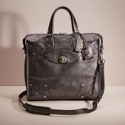 Coach Restored Rhyder 33 Satchel In Ak gunmetal ModeSens