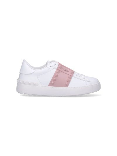 Shop Valentino "rockstud Untitled" Sneakers In White