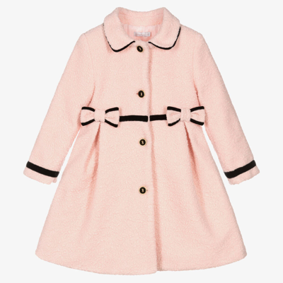 Shop Patachou Girls Pink & Black Bouclé Coat