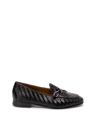 Shop Edhen Milano `comporta` Leather Loafers In Black  