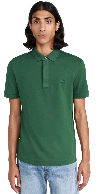 Shop Lacoste Stretch Cotton Paris Polo Green