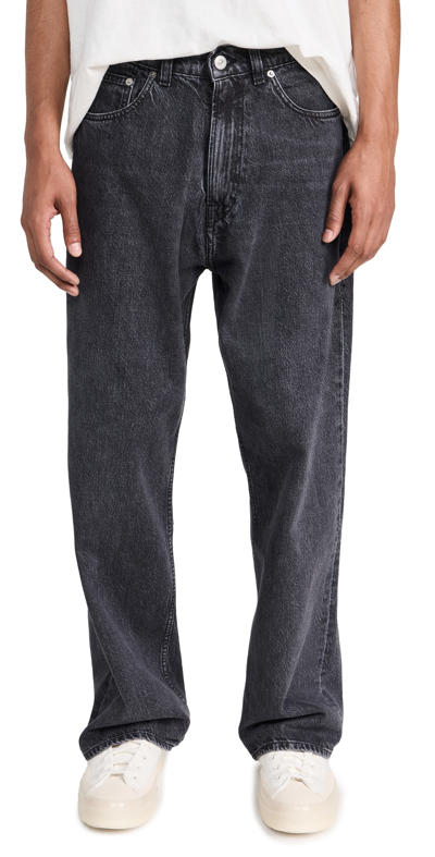 Our Legacy Straight Leg Five-pocket Trousers With Belt Loops In Supergrey Wash