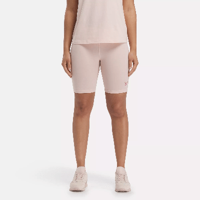 Shop Reebok Women's  Identity Small Logo Cotton Bike Shorts In Pink