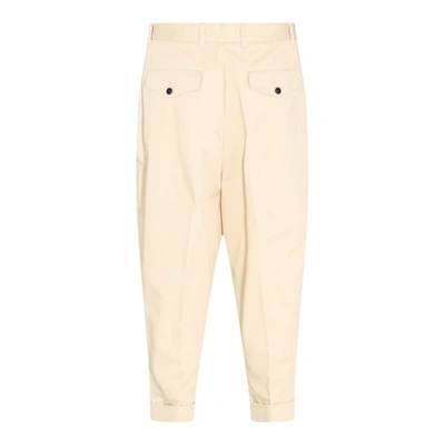 Shop Ami Alexandre Mattiussi Ami Paris Trousers In Vanilla