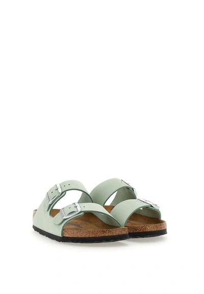 Shop Birkenstock "arizona Bs"  Leather Sandals In Green