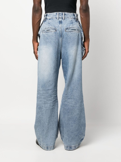 Shop We11 Done Mid-rise Wide-leg Jeans In Blau