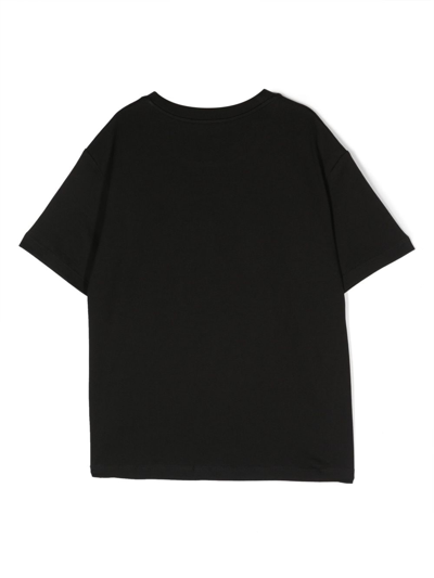 Shop Dolce & Gabbana Logo-print Cotton T-shirt In Schwarz