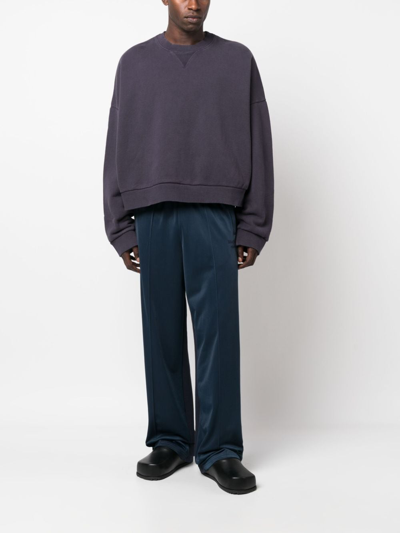 Entire Studios Drop-shoulder Crew-neck Sweatshirt In Blau