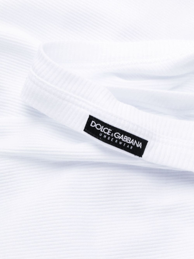 Dolce & Gabbana Jersey Tank Top In Weiss