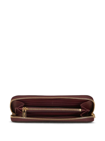 Etro Multicolour Paisley Logo Long Wallet In Brown
