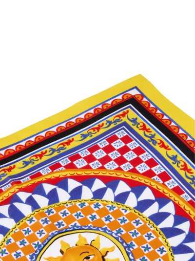 Dolce & Gabbana Set Of 2 Linen Napkins In Yellow