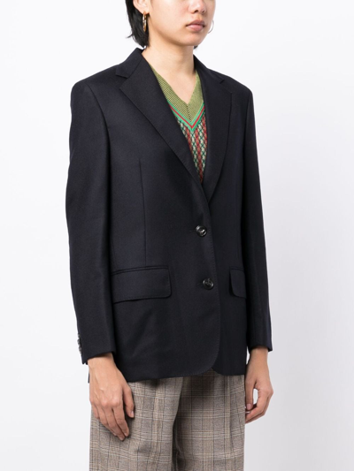 Shop Kolor Knitted-back Single-breasted Blazer In Schwarz