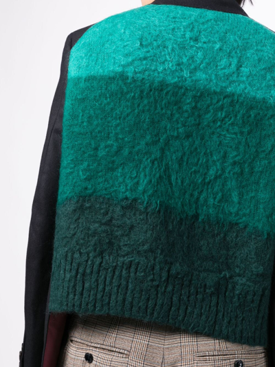 Kolor Knitted-back Single-breasted Blazer In Schwarz