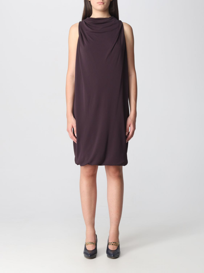 Lanvin Synthetic Fibers Dress In Brown