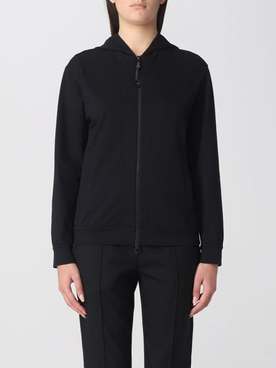 Shop Brunello Cucinelli Cotton Sweatshirt With Precious Detail In Black