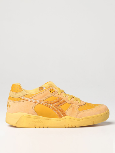 Diadora Heritage B.560 Used Terry Man Sneakers Ocher Size 12 Soft Leather In Ocher