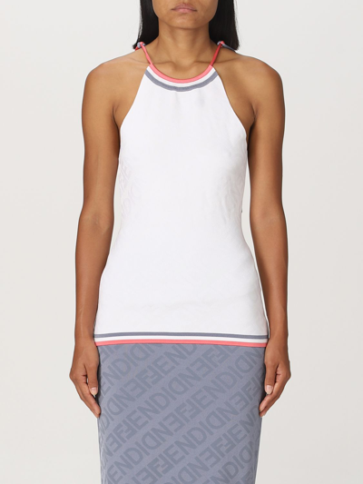 Fendi Ivory Viscose Blend Top In White