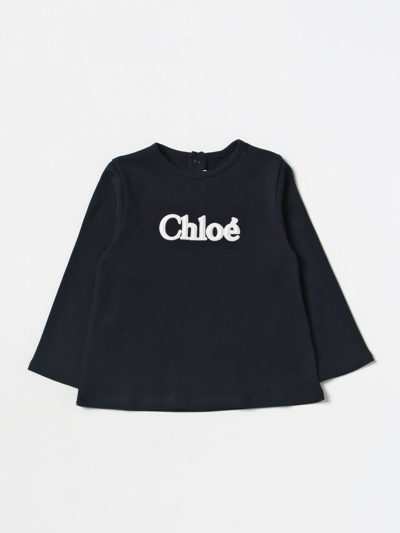 Shop Chloé T-shirt With Logo In Marine