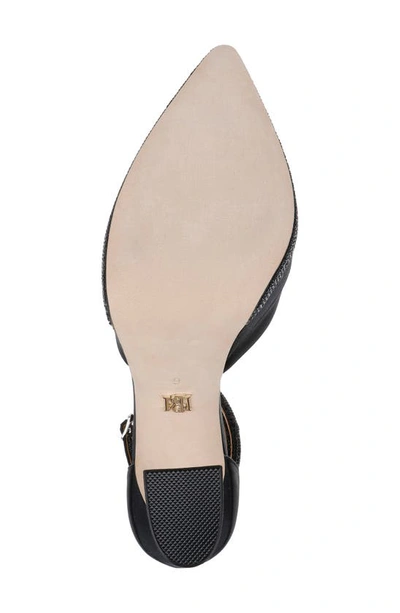 Badgley Mischka Eliana Ankle Strap Platform Pointed Toe Pump In Black