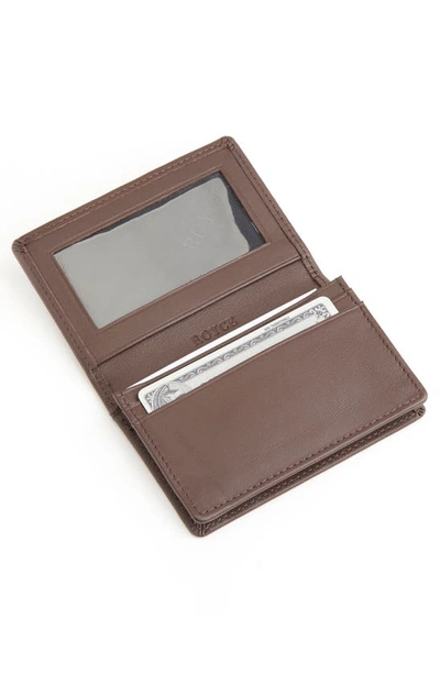 Shop Royce New York Leather Card Case In Brown
