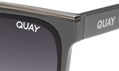 Shop Quay Level Up 51mm Square Sunglasses In Grey/ Smoke