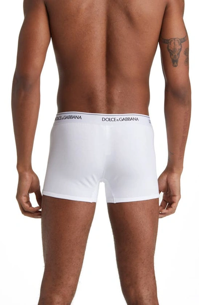 Shop Dolce & Gabbana 2-pack Logo Waist Boxer Briefs In White
