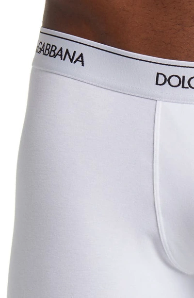 Shop Dolce & Gabbana 2-pack Logo Waist Boxer Briefs In White