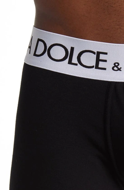 Shop Dolce & Gabbana Dolce&gabbana Cotton Stretch Jersey Boxer Briefs In Black