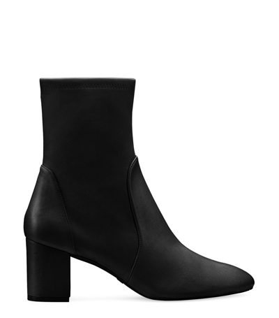 Stuart Weitzman Yuliana 60 Womens Leather Pull On Mid-calf Boots In Black Leather