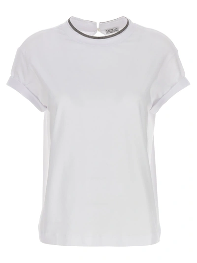 Shop Brunello Cucinelli Monile T-shirt In White