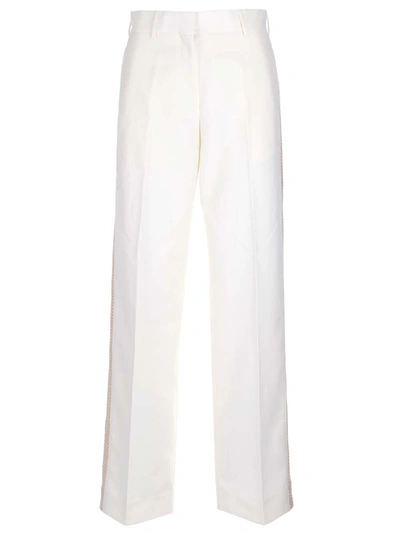 Shop Palm Angels Tailored Trousers In White