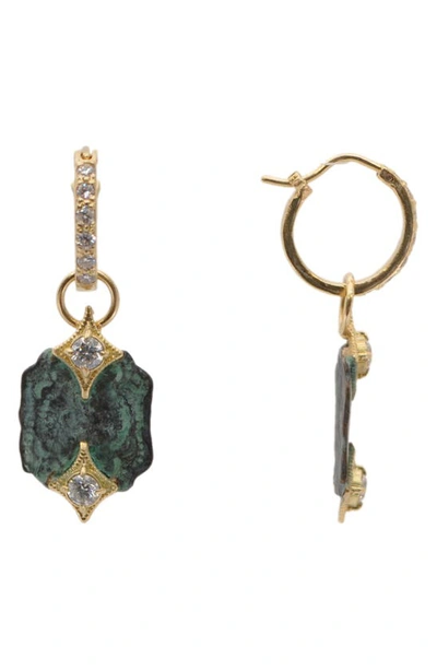 Shop Armenta Artifact Huggie Hoop Drop Earrings In Green