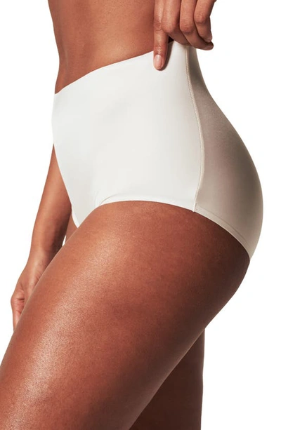 Shop Spanx Shaping Satin Briefs In Linen